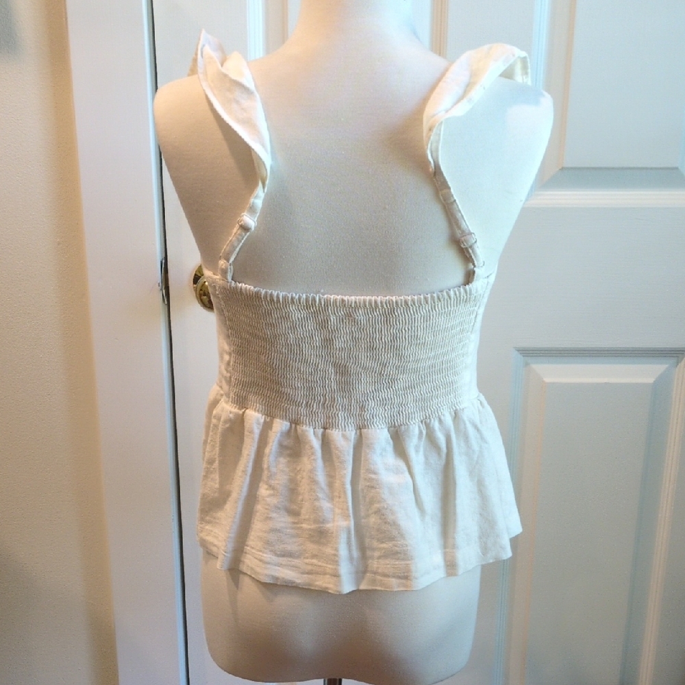 Elegant White Ruffle Top - Picture 3 of 3